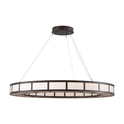 Carlyle LED Chandelier in Flat Bronze (47.5-Inch).