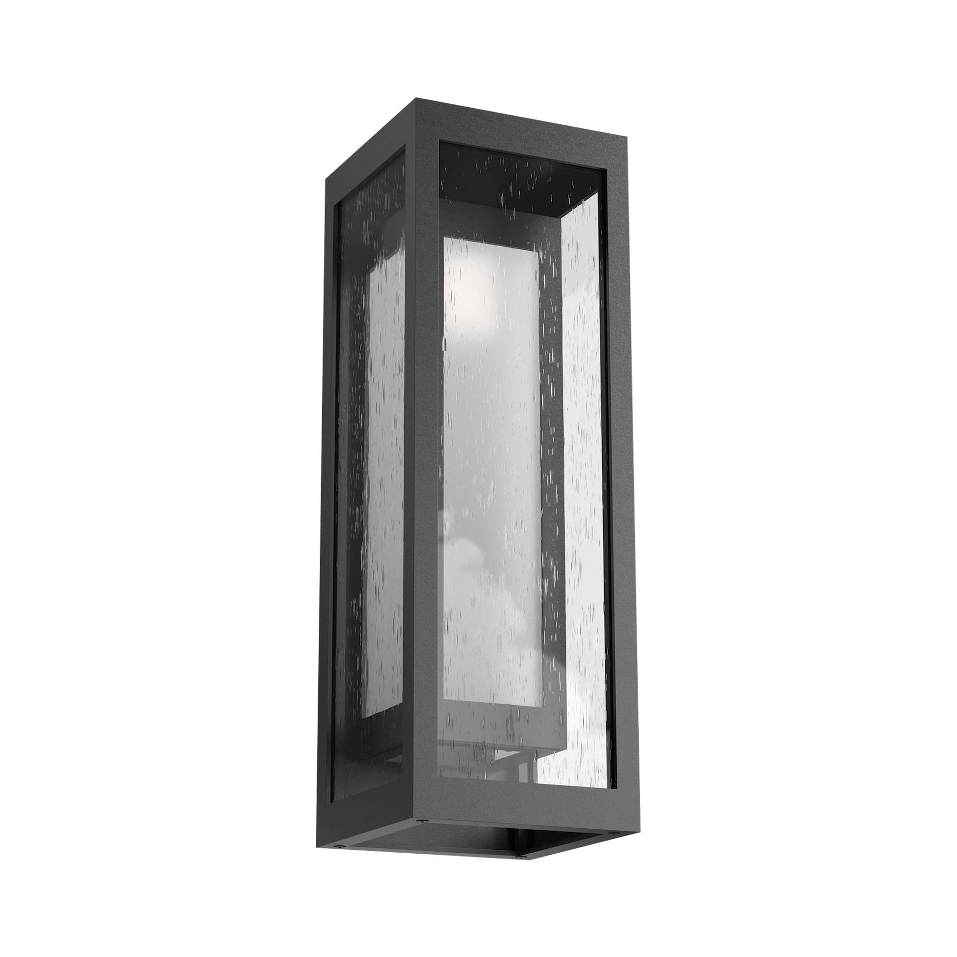 Double Box Cover Outdoor LED Wall Light in Argento Grey (18-Inch).