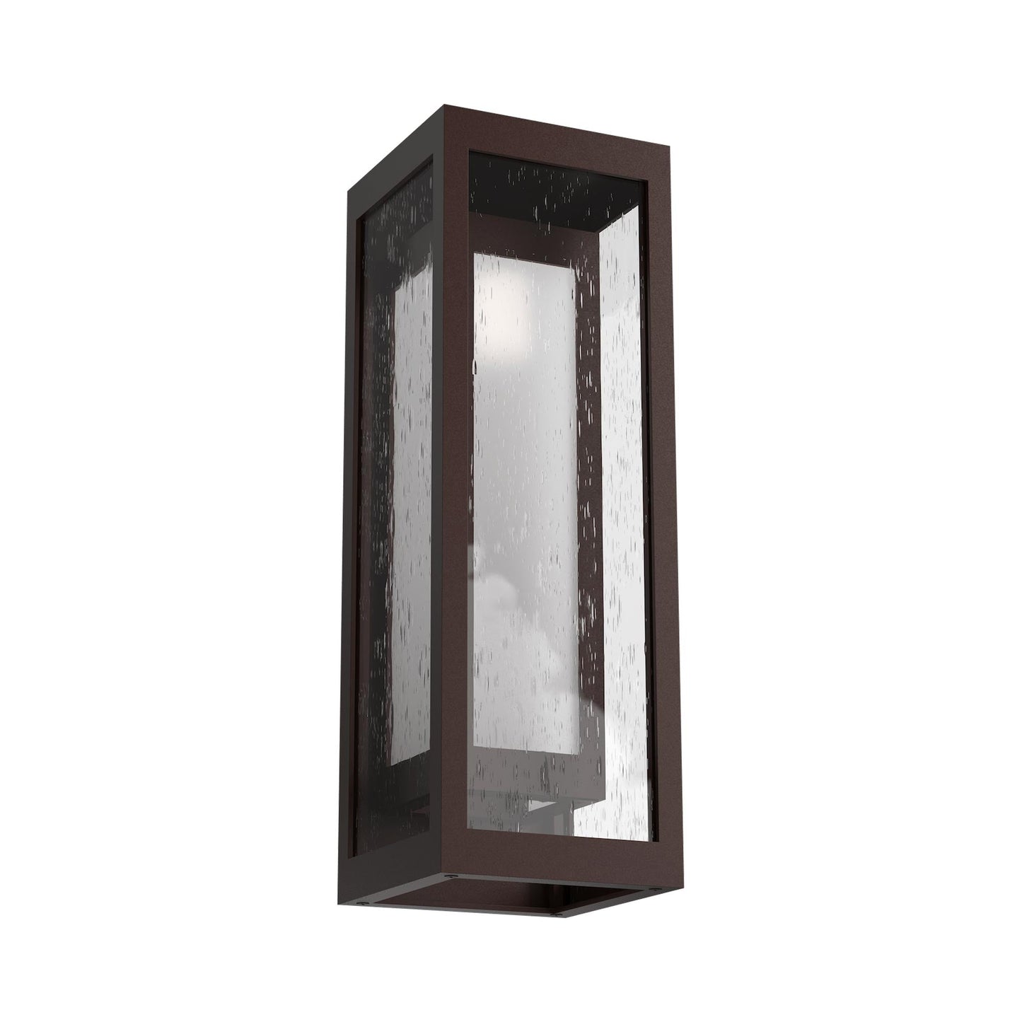 Double Box Cover Outdoor LED Wall Light in Statuary Bronze (18-Inch).