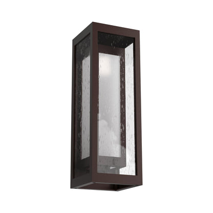 Double Box Cover Outdoor LED Wall Light in Statuary Bronze (18-Inch).