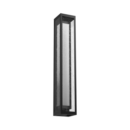 Double Box Cover Outdoor LED Wall Light in Textured Black (36-Inch).