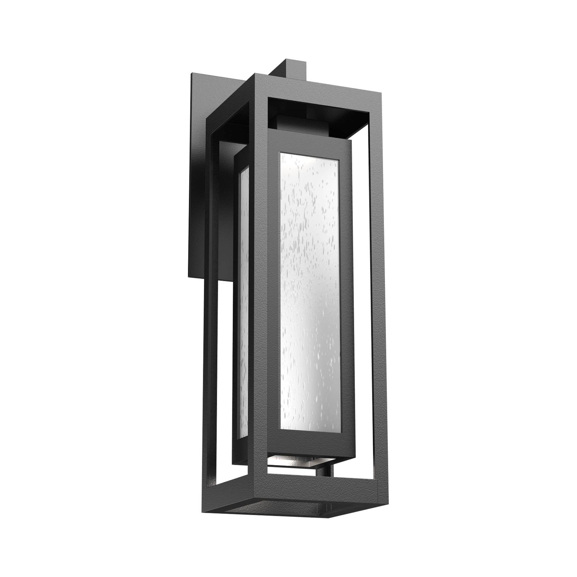 Double Box Outdoor LED Wall Light in Argento Grey.
