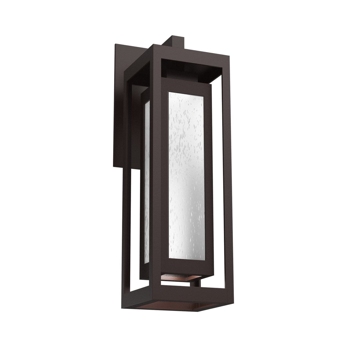 Double Box Outdoor LED Wall Light in Statuary Bronze.