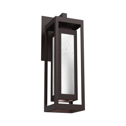 Double Box Outdoor LED Wall Light in Statuary Bronze.