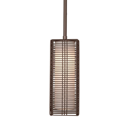 Downtown Mesh LED Pendant Light in Flat Bronze (Threaded Rod).
