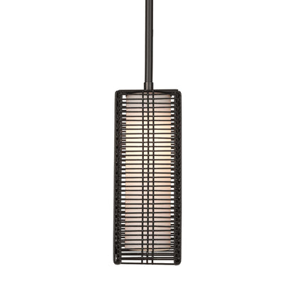 Downtown Mesh LED Pendant Light in Matte Black (Threaded Rod).