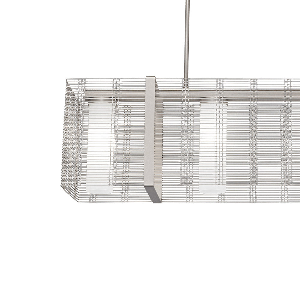 Downtown Mesh Linear LED Chandelier in Detail.