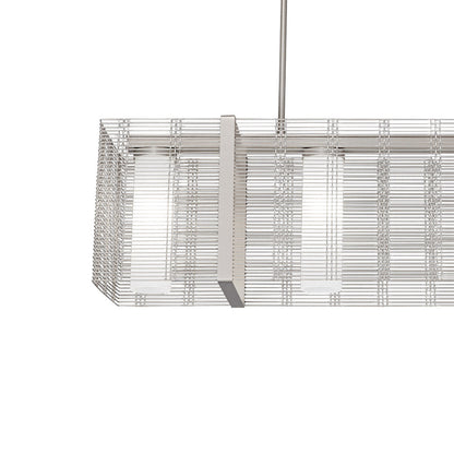 Downtown Mesh Linear LED Chandelier in Detail.