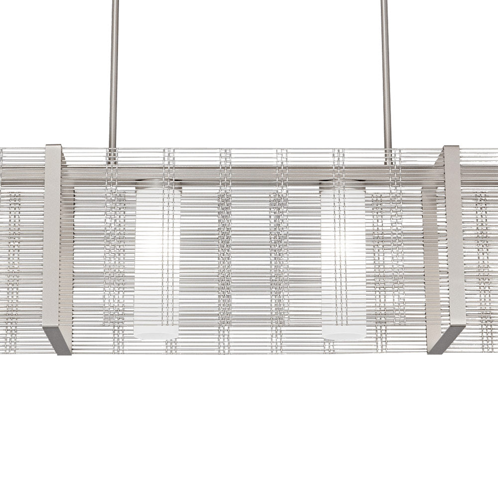 Downtown Mesh Linear LED Chandelier in Detail.