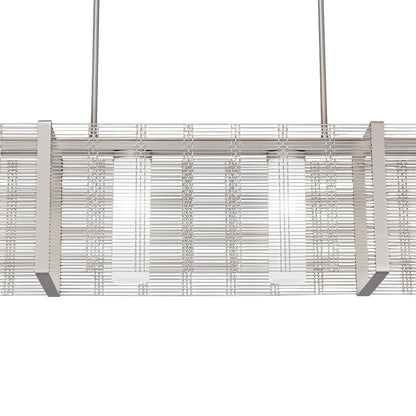 Downtown Mesh Linear LED Chandelier in Detail.