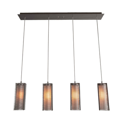 Downtown Mesh Multi Light Linear LED Pendant Light.