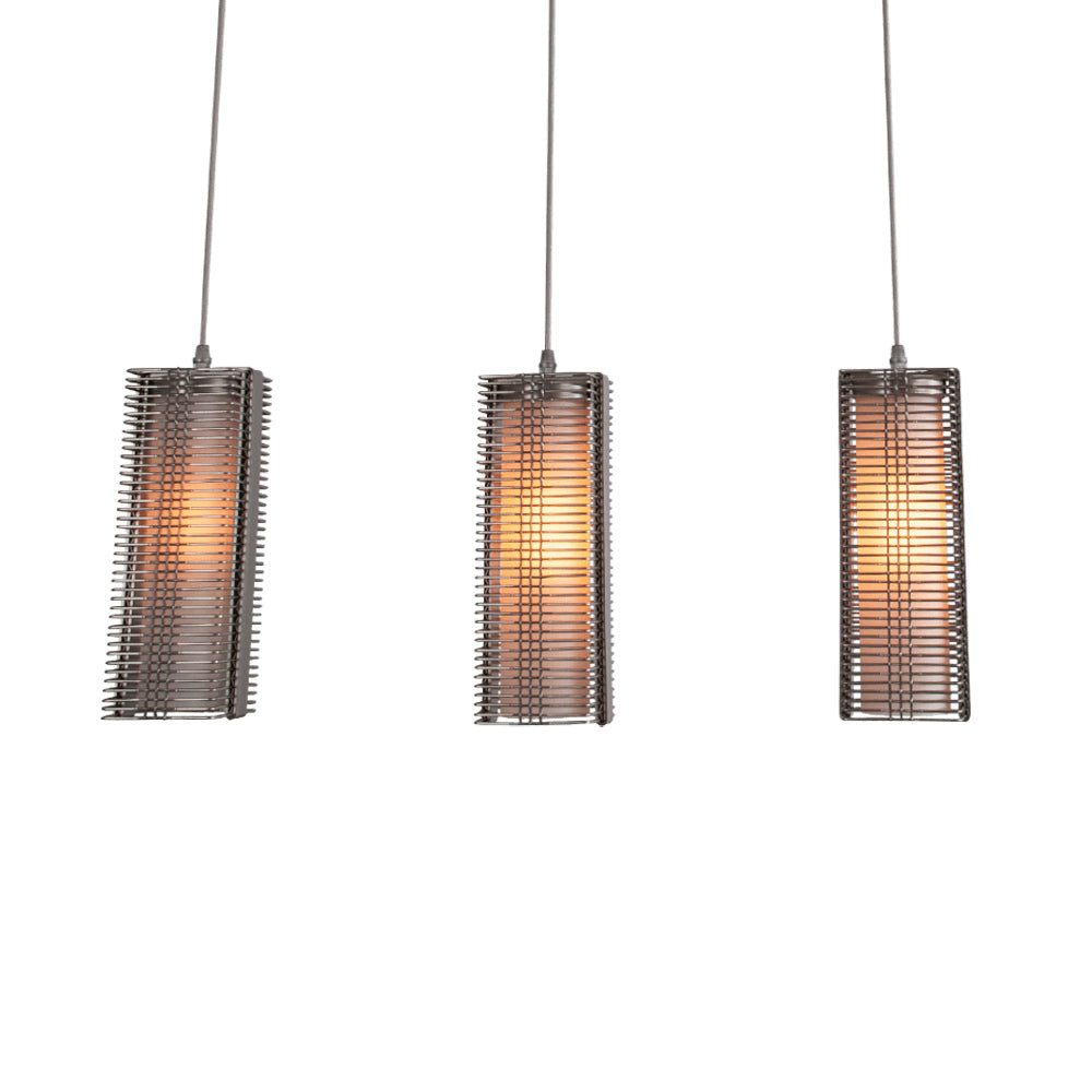 Downtown Mesh Multi Light Linear LED Pendant Light in Detail.