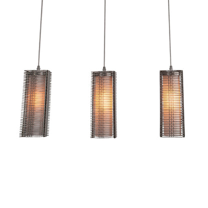 Downtown Mesh Multi Light Linear LED Pendant Light in Detail.