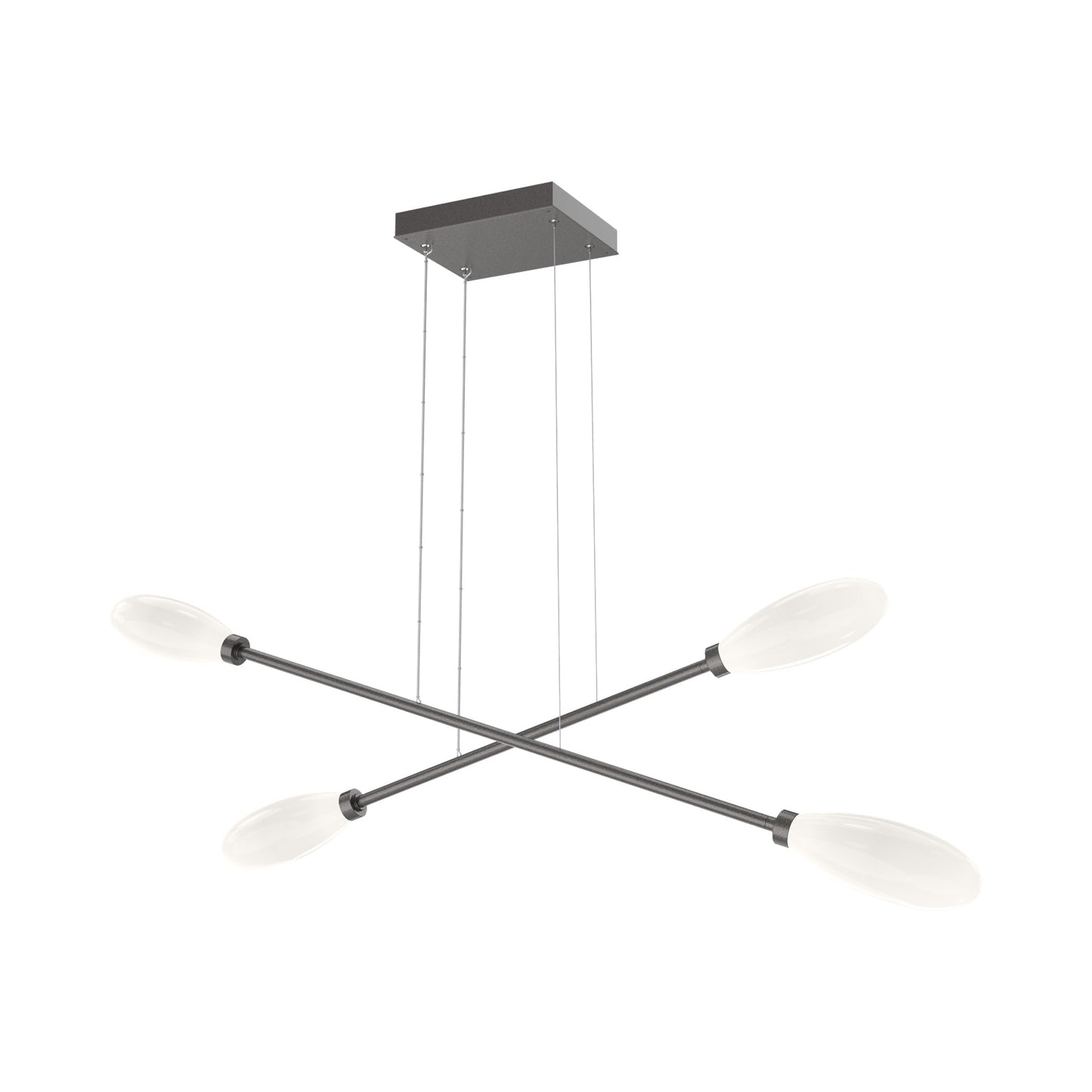 Fiori Double Moda Linear LED Chandelier in Graphite.