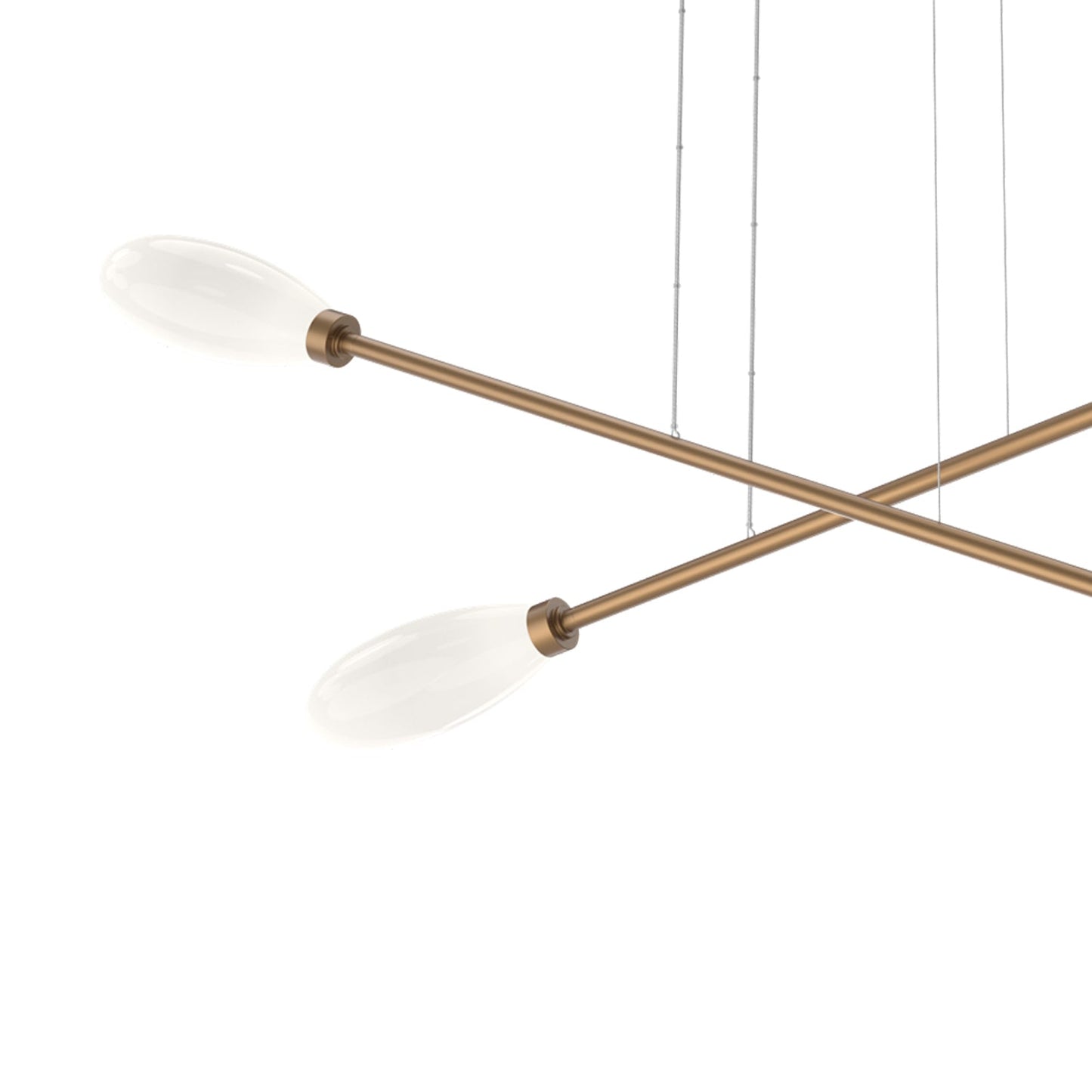Fiori Double Moda Linear LED Chandelier in Detail.