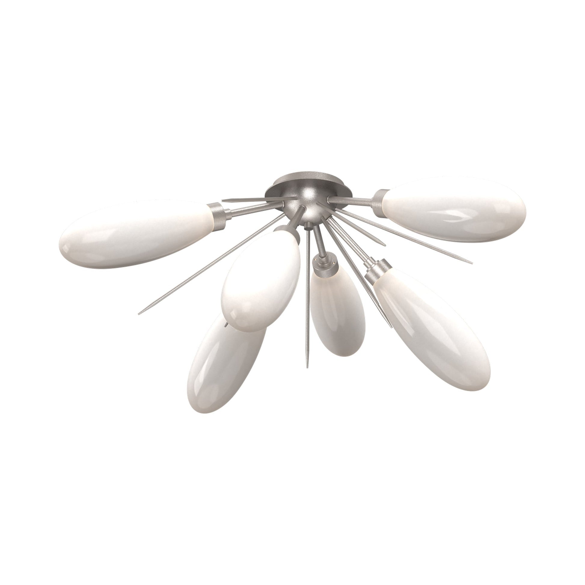 Fiori Starburst LED Flush Mount Ceiling Light in Beige Silver.