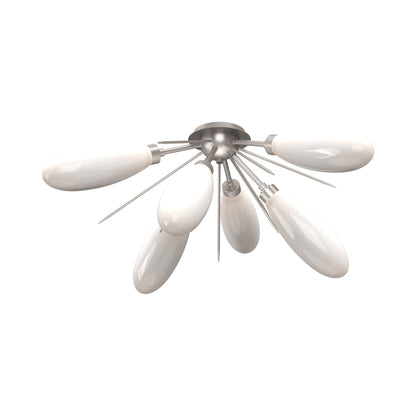 Fiori Starburst LED Flush Mount Ceiling Light in Beige Silver.