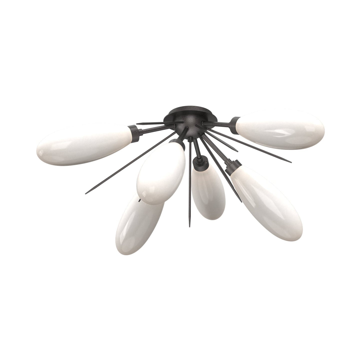 Fiori Starburst LED Flush Mount Ceiling Light in Graphite.