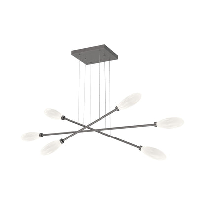 Fiori Triple Moda Linear LED Chandelier in Graphite.