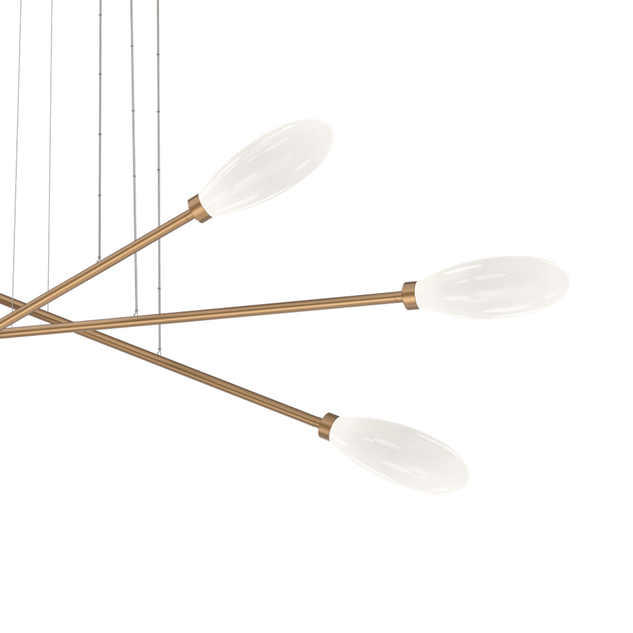 Fiori Triple Moda Linear LED Chandelier in Detail.