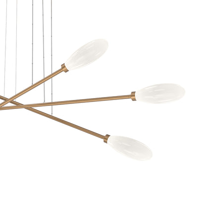 Fiori Triple Moda Linear LED Chandelier in Detail.