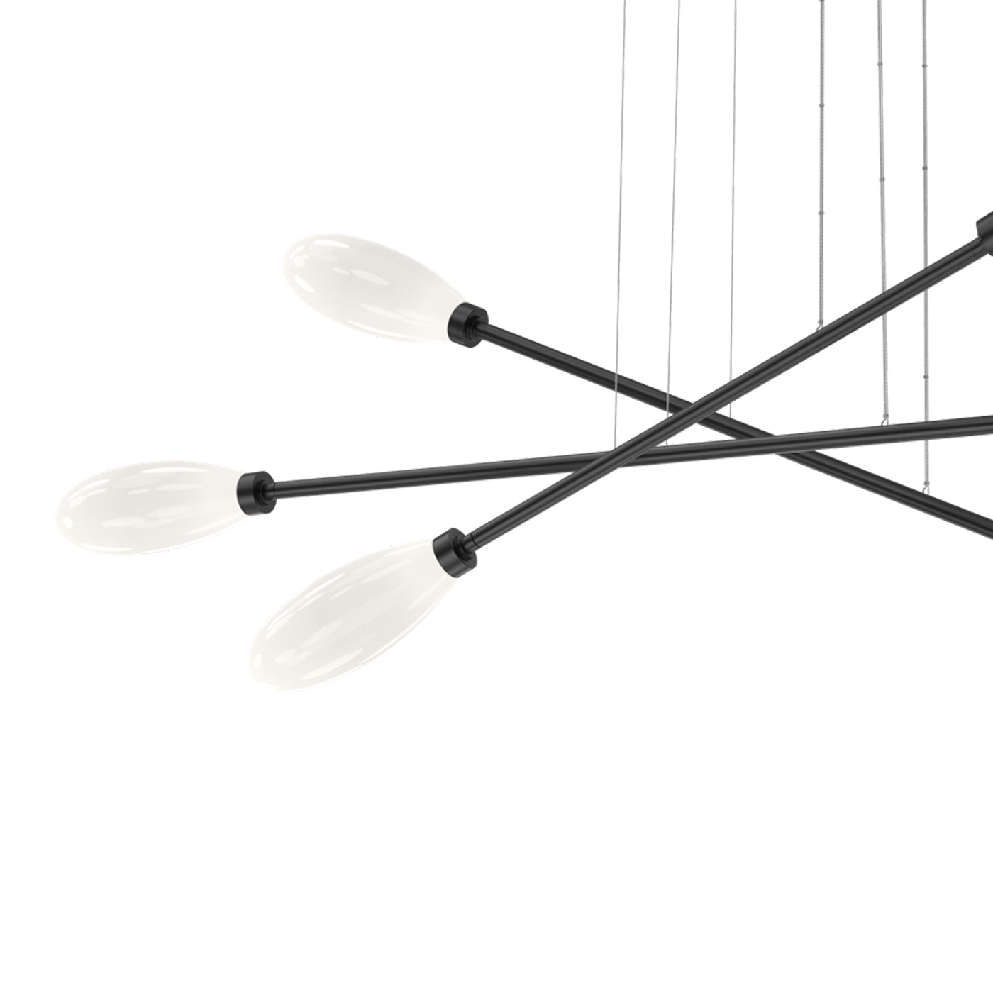 Fiori Triple Moda Linear LED Chandelier in Detail.