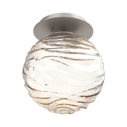 Gaia LED Ceiling / Wall Light in Beige Silver/Amber Blown Glass.