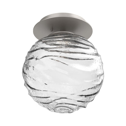 Gaia LED Ceiling / Wall Light in Beige Silver/Clear Blown Glass.