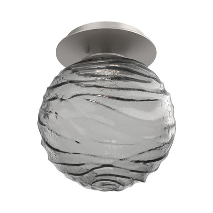 Gaia LED Ceiling / Wall Light in Beige Silver/Smoke Blown Glass.