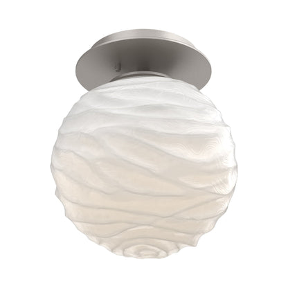 Gaia LED Ceiling / Wall Light in Beige Silver/White Blown Glass.