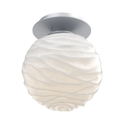 Gaia LED Ceiling / Wall Light in Classic Silver/White Blown Glass.