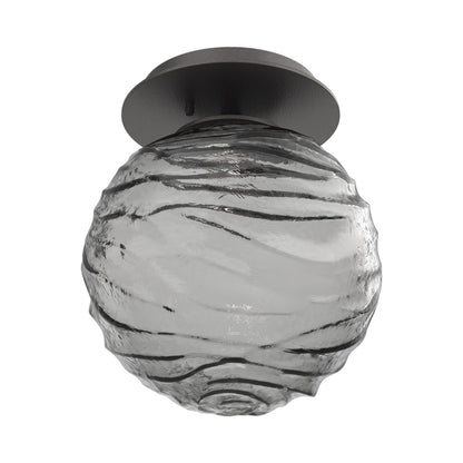 Gaia LED Ceiling / Wall Light in Graphite/Smoke Blown Glass.