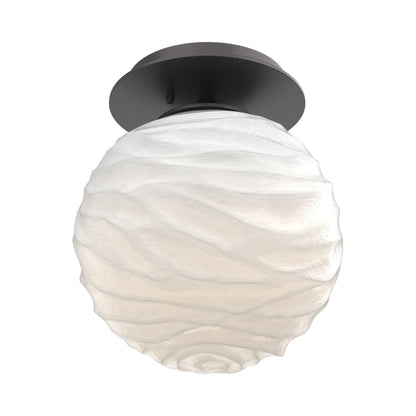Gaia LED Ceiling / Wall Light in Graphite/White Blown Glass.
