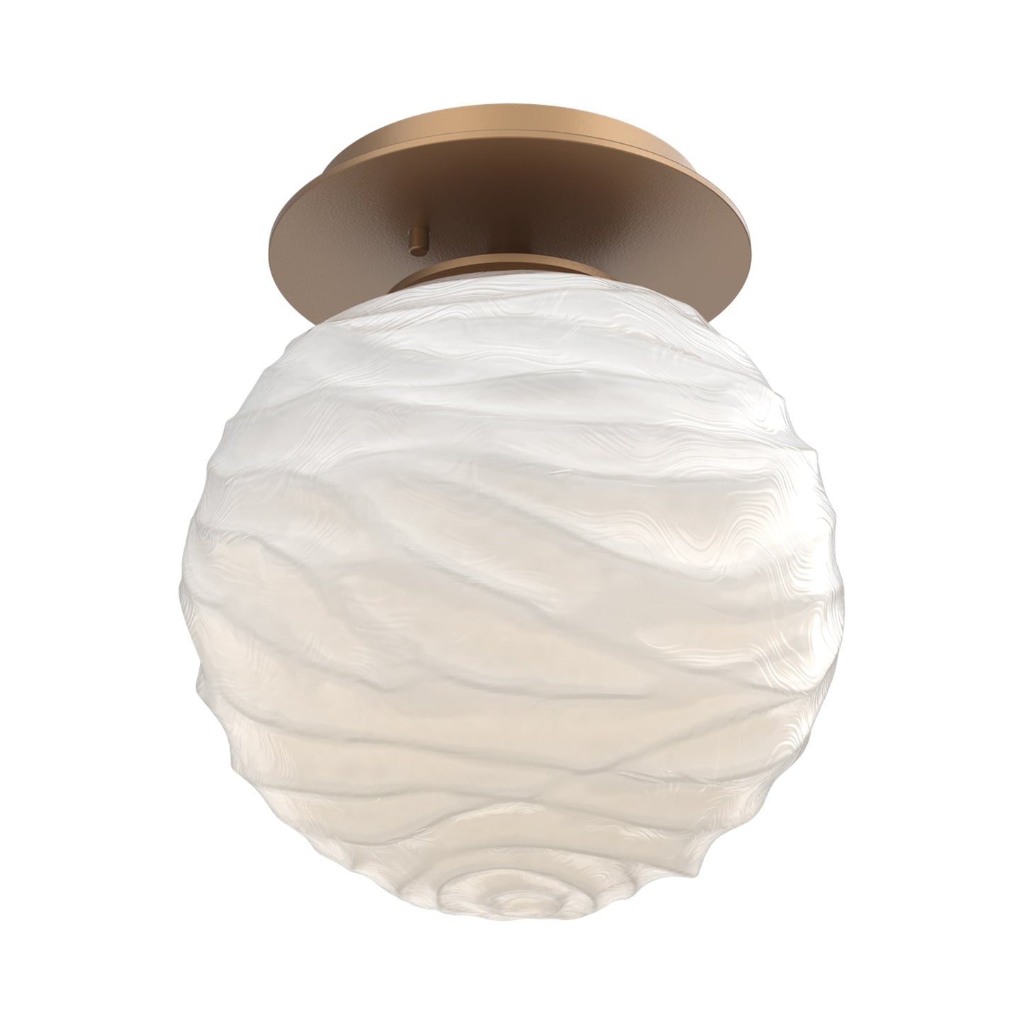 Gaia LED Ceiling / Wall Light in Novel Brass/White Blown Glass.