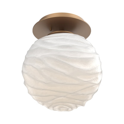 Gaia LED Ceiling / Wall Light in Novel Brass/White Blown Glass.