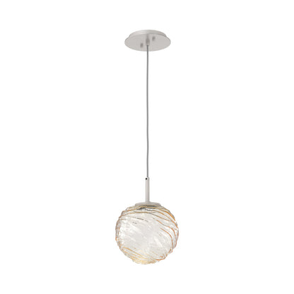 Gaia LED Pendant Light in Beige Silver/Amber (Medium).