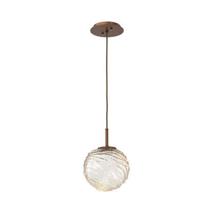 Gaia LED Pendant Light in Burnished Bronze/Amber (Medium).