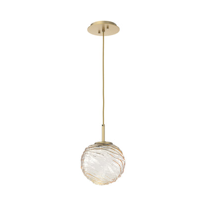 Gaia LED Pendant Light in Gilded Brass/Amber (Medium).