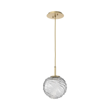 Gaia LED Pendant Light in Gilded Brass/Clear (Medium).