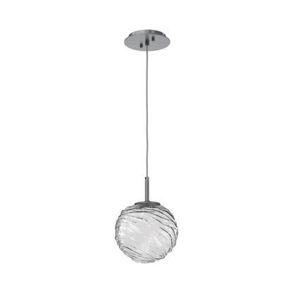 Gaia LED Pendant Light in Gunmetal/Clear (Medium).