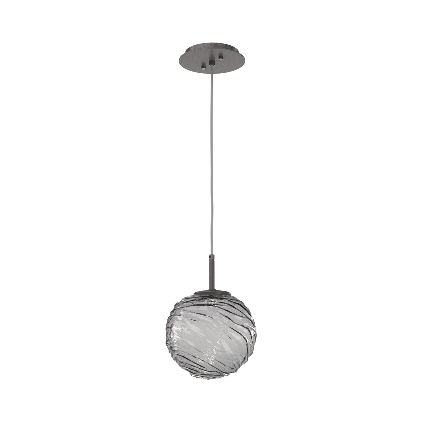 Gaia LED Pendant Light in Graphite/Smoke (Medium).