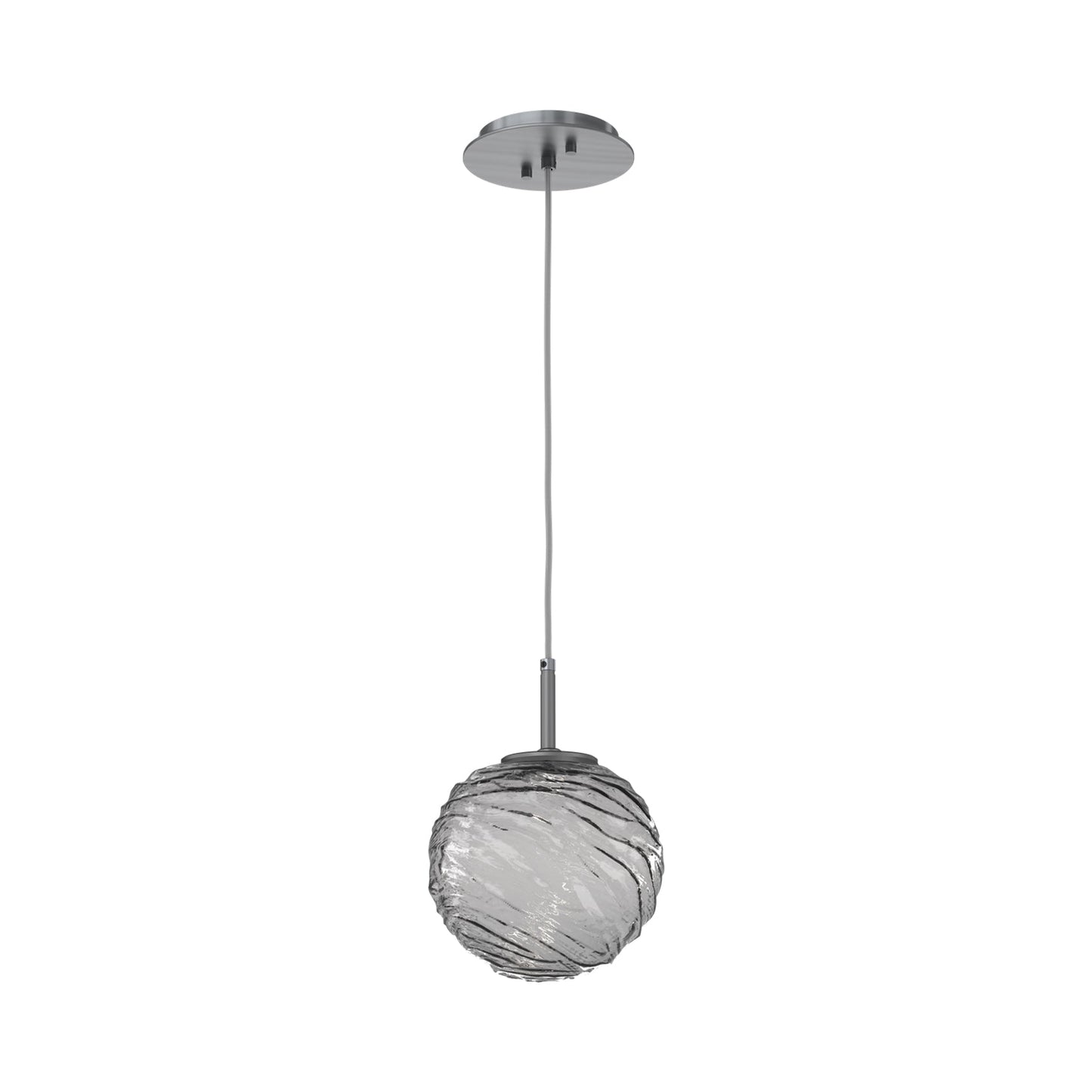 Gaia LED Pendant Light in Gunmetal/Smoke (Medium).