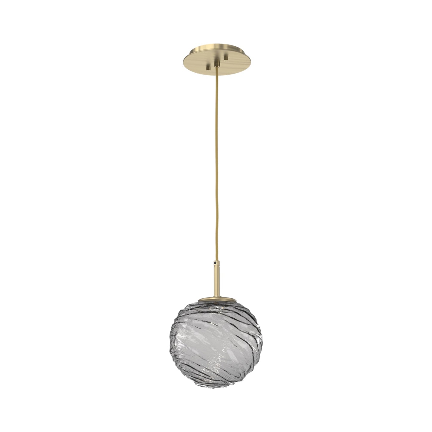 Gaia LED Pendant Light in Heritage Brass/Smoke (Medium).