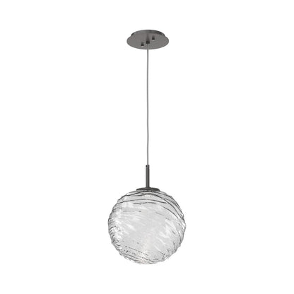 Gaia LED Pendant Light in Graphite/Clear (Large).