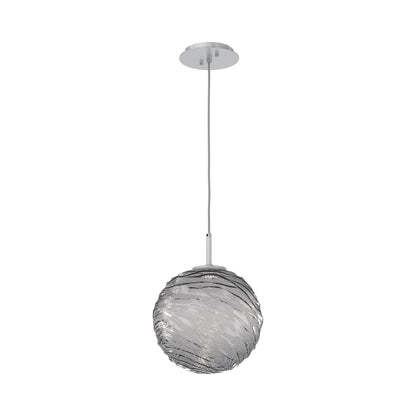 Gaia LED Pendant Light in Classic Silver/Smoke (Large).