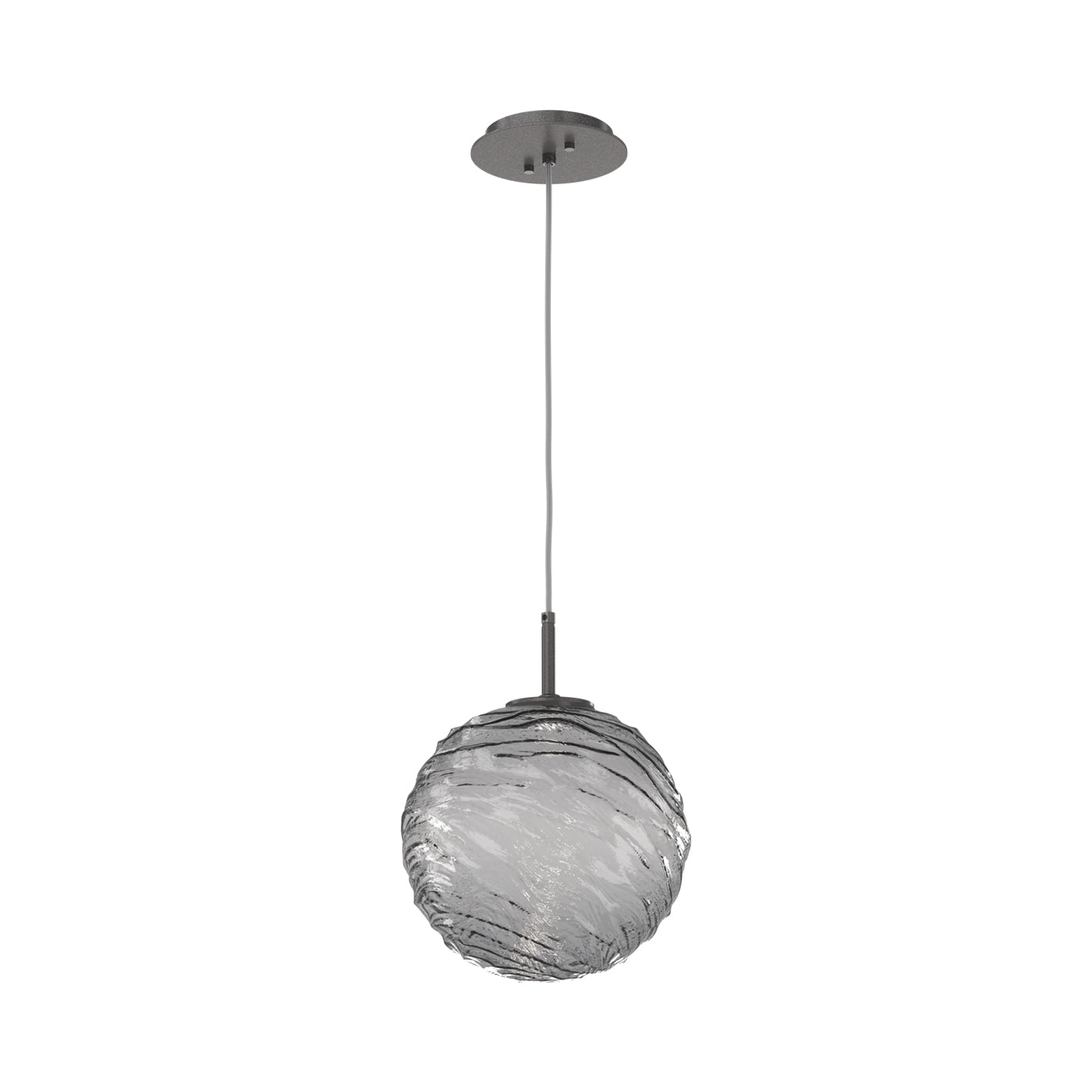 Gaia LED Pendant Light in Graphite/Smoke (Large).