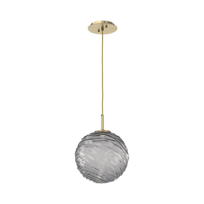 Gaia LED Pendant Light in Heritage Brass/Smoke (Large).