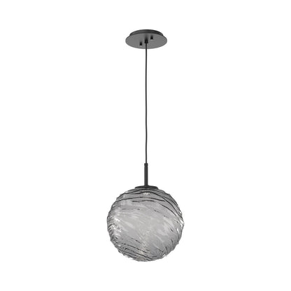 Gaia LED Pendant Light in Matte Black/Smoke (Large).