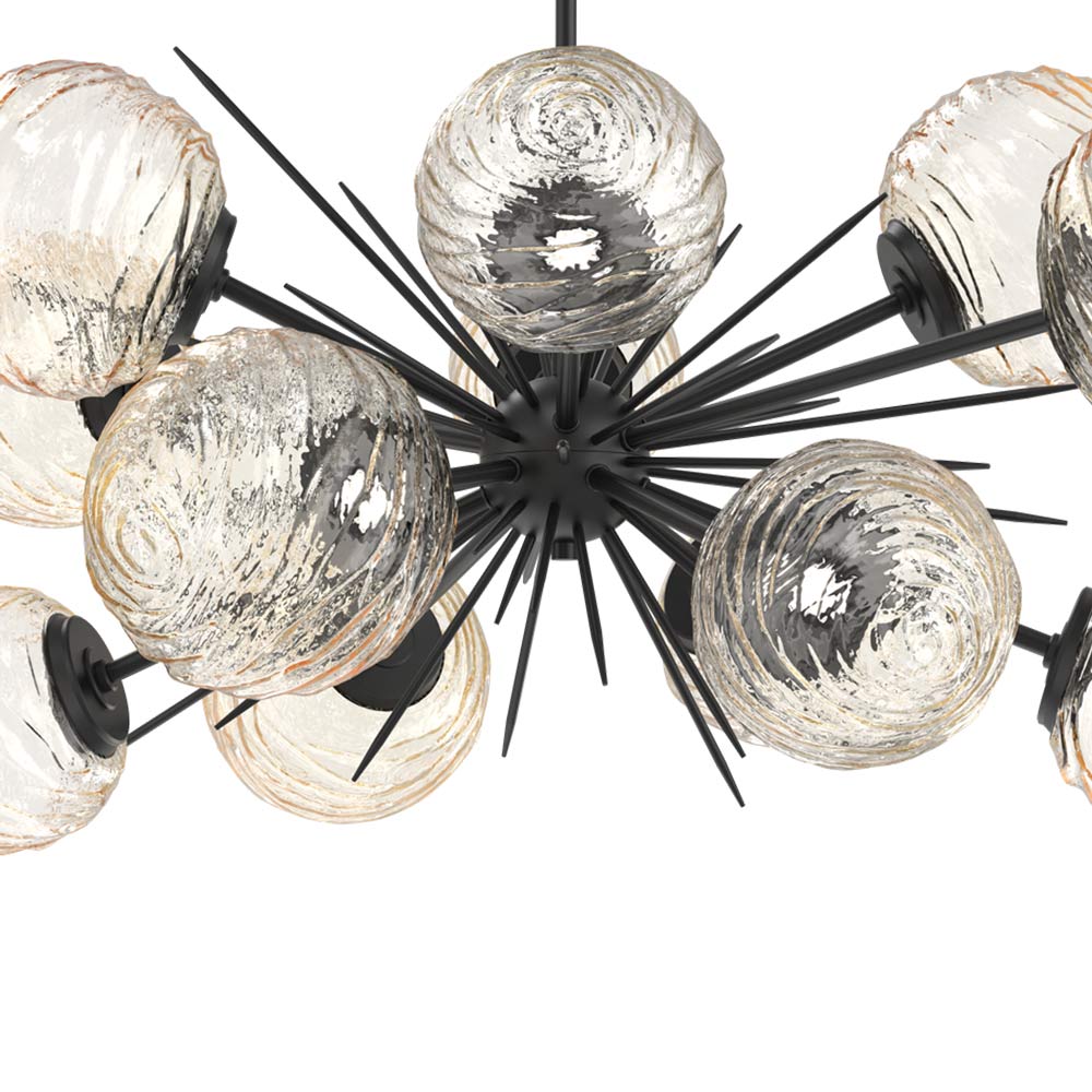 Gaia Oval Starburst LED Chandelier in Detail.