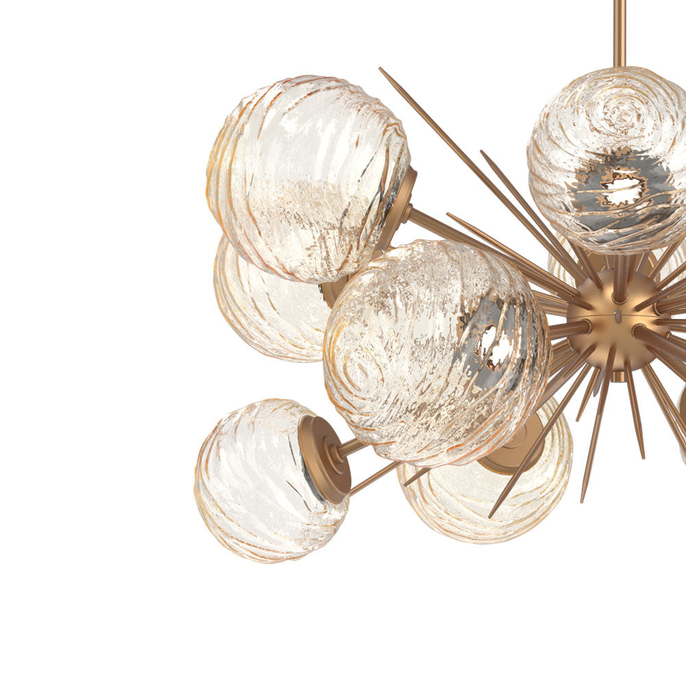 Gaia Oval Starburst LED Chandelier in Detail.